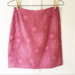 Columbia Silk Pink Floral Wrap Skirt L